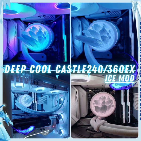 DEEP COOL CASTLE 360/280/240EX Liquid Cooler Mod - Add a Touch of Ice and Light to Your Cooling Experience!