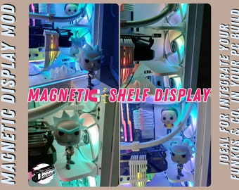 MagnetShelf magnetic shelf with customizable design, no need to unscrew anything! / miniature display for PC and metal surfaces