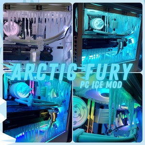 Magnetic Icycle Stalactites for PC! Ice effect / magnetic mod for PC / you don't need to unscrew anything! ARCTIC FURY ice set / Ice mod pc
