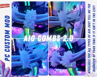 Custom Handcrafted AIO Combs Ice comb and Gem comb // AIO Combs for Liquid Coolers, Available for All Coolers