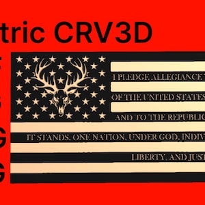 Hjortskalle-flagga för trohetsed | Flagga för trohetsed | Profilkonturer för CNC-fräs | Vectric | Vcarve | Aspire | DIY-flaggor bild 5