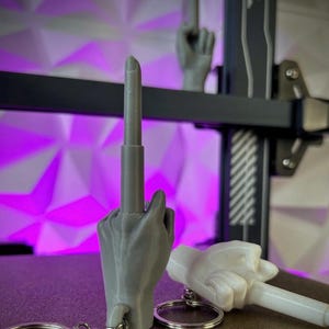 Keychain Version Extendable Collapsing Middle Finger