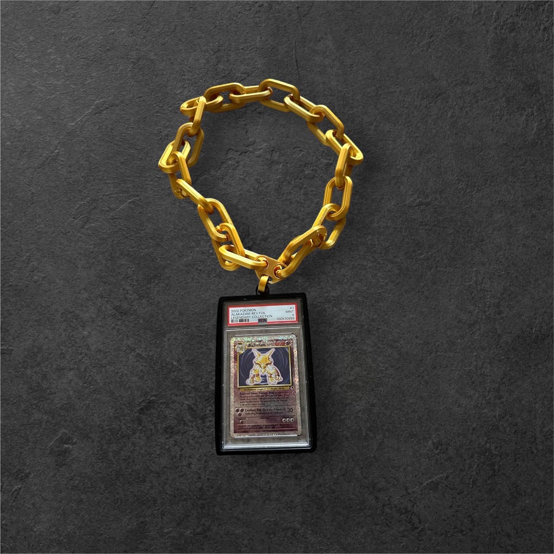 graded card necklace holder Secure/Show your Slab - With Metal Chain Whether its your most valuable card or your favorite card PSA / CGC /AGS SLAB