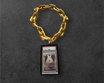 PSA BGS CGC OneTouch Graded Card Slab Holder Gold Necklace