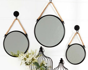 Wall Mirror Set Of 3, Set Of 3 Round Hanging Mirrors