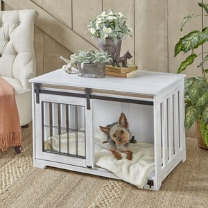 dog cage side table