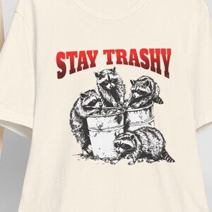Stay Trashy Raccoon Funny T-Shirt Theater Kid Shirt Gift for Teen or College Student Tee Gift for Him or Her Raccoon Lover