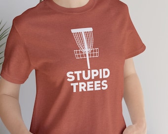 Grappige schijf golfshirt schijf domme bomen T-shirt schijf golf liefhebber schijf golf liefhebber shirt schijf grappige schijf golf speler shirt competitie