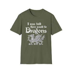 Renaissance Faire Unisex Softstyle T-Shirt I Was Told There Would Be Dragons Funny T-Shirt Medieval Fair Shirt Gift for Cos Player Neighbor image 8