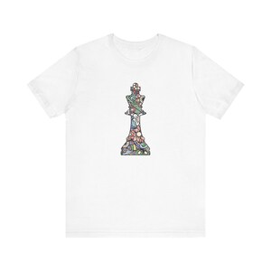 Elegante camiseta de ajedrez: diseño de mandala colorido para amantes del ajedrez, regalo para jugadores de ajedrez, camiseta para torneo de ajedrez, camiseta de ajedrez, regalo de cumpleaños