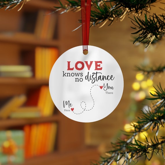 Personalized Love Knows No Distance Ornament, College Student