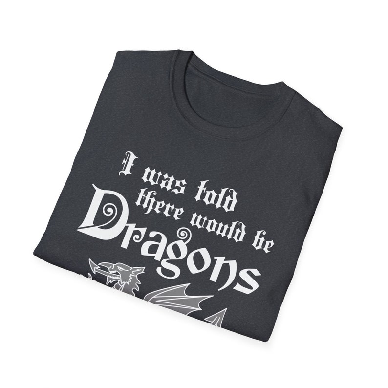 Renaissance Faire Unisex Softstyle T-Shirt I Was Told There Would Be Dragons Funny T-Shirt Medieval Fair Shirt Gift for Cos Player Neighbor image 10