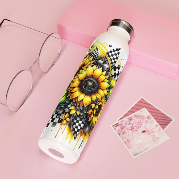 Sunflower Gardener Water Bottle, Hydro Flask, Floral Water Bottle