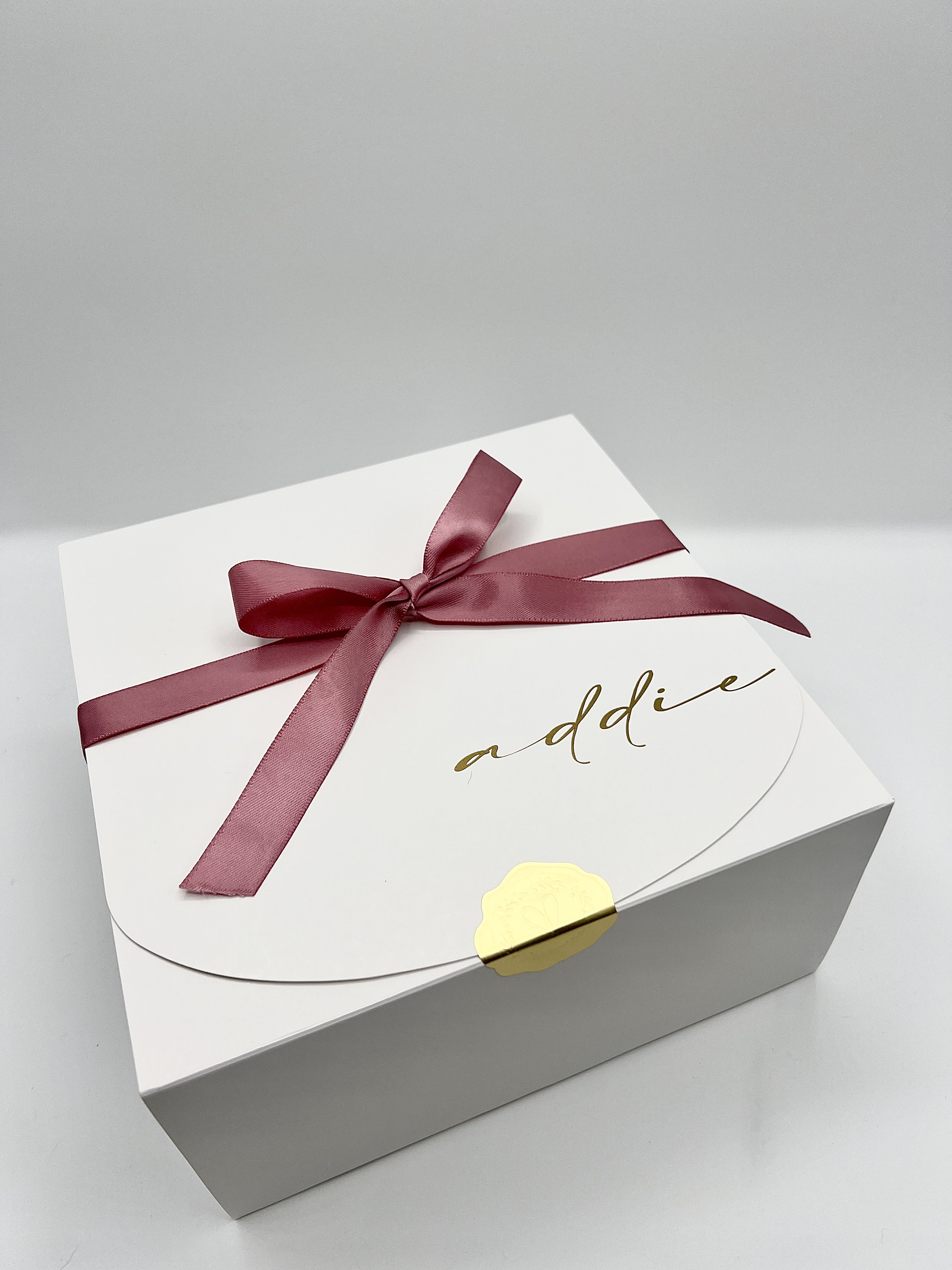 White & Gold Personalized Bridesmaid Box Bridesmaid Tumbler to Have and