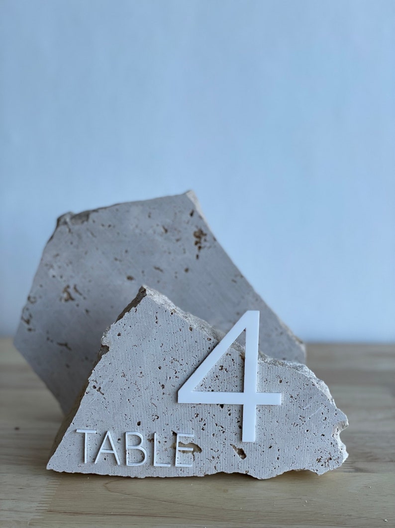Travertine Table Numbers Etsy Australia