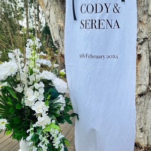 Linen Welcome Sign | Wedding Sign | Event | Hens Sign | Baby Shower | Fabric | Personalised