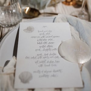 Capiz Shell Place Cards - Bomboniere per matrimonio