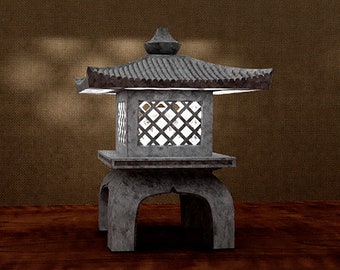 Lámpara de farol de jardín japonés para interiores o exteriores