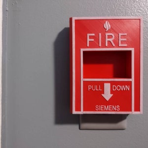 Personalized Name Option Life Size Realistic Fire Alarm Pull Light Switch Cover