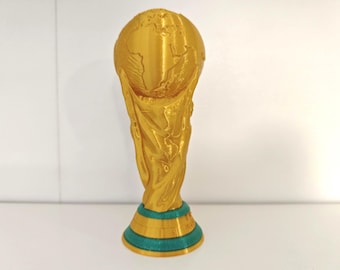 Trophée de football 3D imprimé - Réplique Coupe Du Monde - Cadeau fan de foot - Fabriqué en France - 15 à 36.8 cm