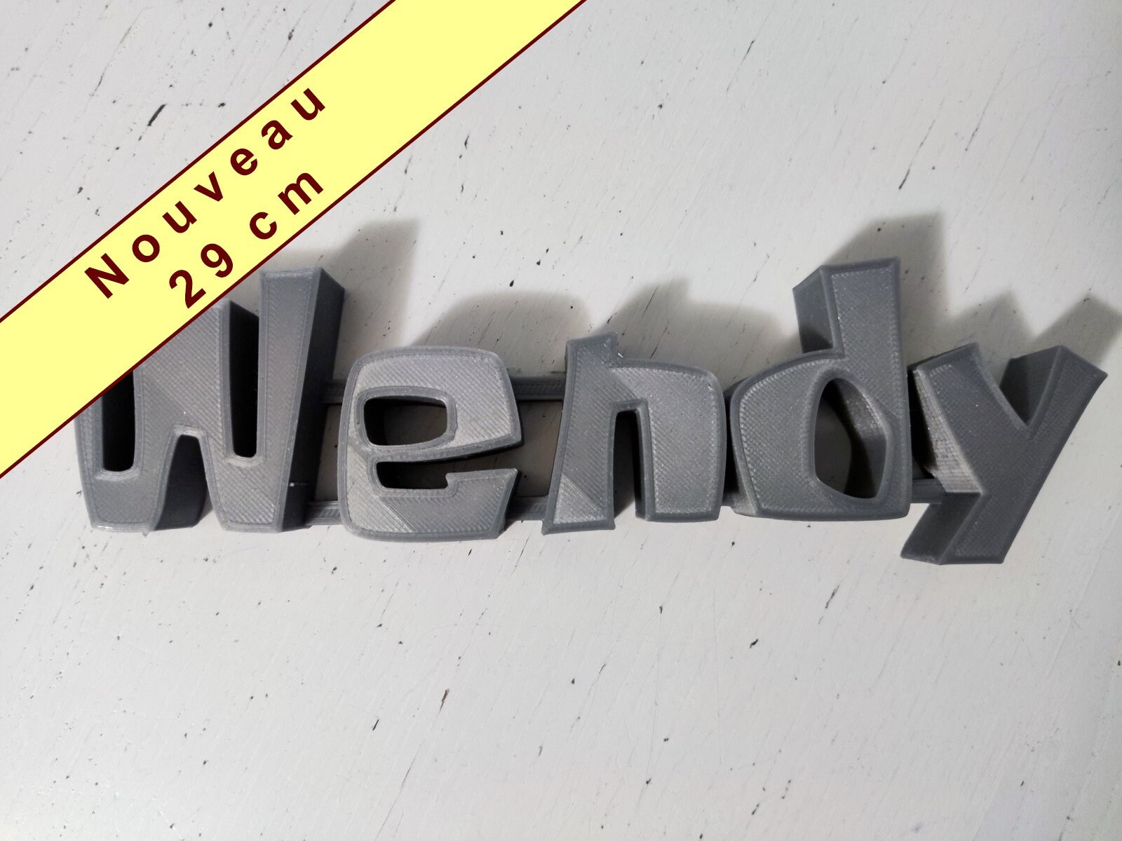 Prénom 3D - 29cm- à Coller | Police Type Bob L'éponge