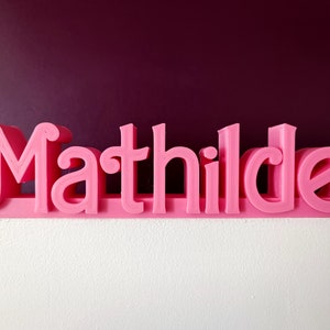 Nombre/apodo en 3D estilo Barbie para posar para decoración personalizada