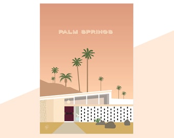 Impresión artística de Palm Springs / Póster de viaje minimalista