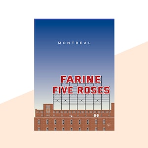 Póster de viaje minimalista de Montreal, diseño gráfico, ilustración, arte de pared, impresión, póster mate, tinta colorida, decoración del hogar, regalo