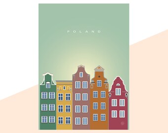 Poland Travel Poster | Minimalist Graphic Art Print