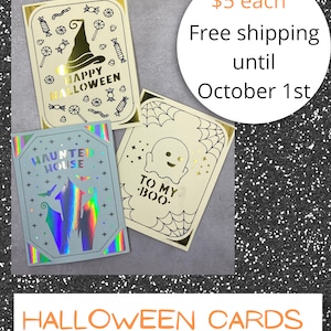 Halloween cards, Halloween card, haunted house card, halloween, happy halloween, cute halloween card, greeting card, handmade card, card
