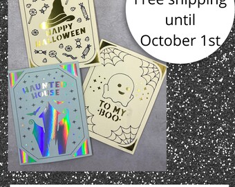 Halloween cards, Halloween card, haunted house card, halloween, happy halloween, cute halloween card, greeting card, handmade card, card