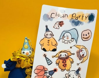 Clown Party — 10pc Sticker Sheet
