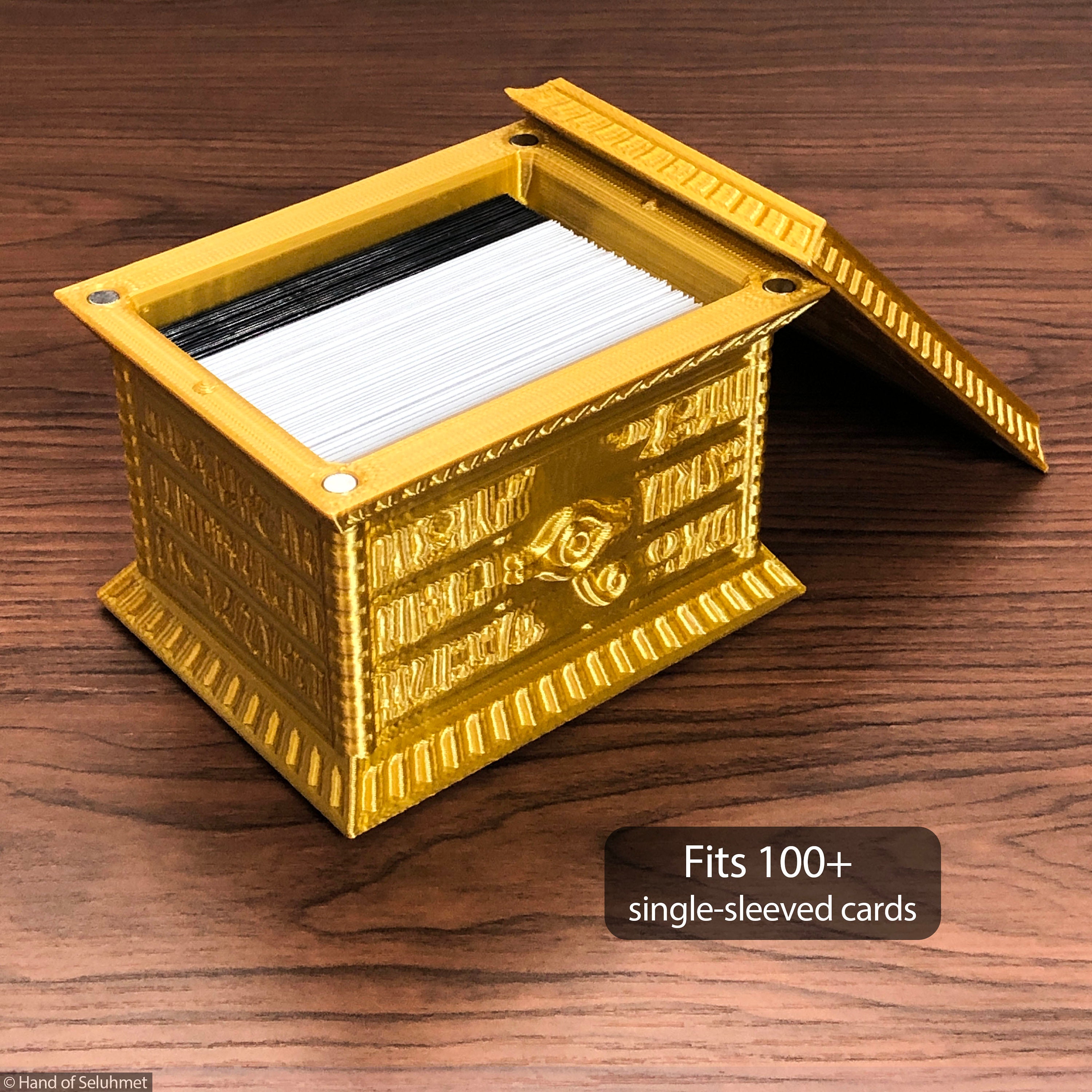 Gold Sarcophagus (100+ Cards)  Deck Box for Trading Card Games - Etsy