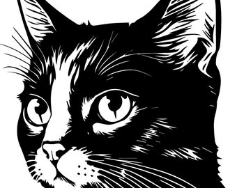 Customizable Cat SVG File for Crafts and DIY Projects