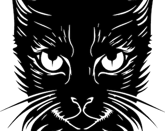 Spooky Cat SVG File for Halloween Crafts and DIY Projects