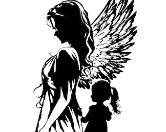 Mother and Daughter SVG File, Perfect for DIY Crafts and Gifts