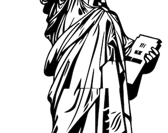 Statue of Liberty SVG, Landmark Clipart, Cutting File, Cricut SVG, Silhouette SVG, Digital Download, Patriotic Decor, American Gift