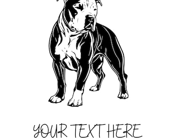 Customizable Pitbull SVG File for Crafts and DIY Projects
