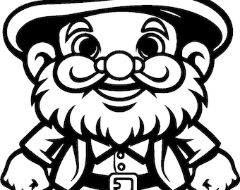 Cartoon Leprechaun SVG, St. Patrick's Day Leprechaun SVG, Cutting File, Cricut svg, Silhouette svg, Digital Download, DIY Crafts