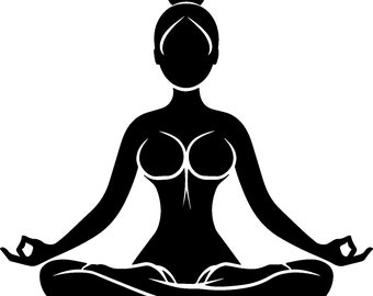 Yoga Pose SVG, Serene Meditation Clipart, Cutting File, Cricut SVG, Silhouette SVG, Digital Download, Mindfulness Gift