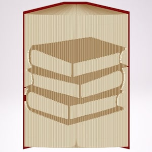 Book Folding PATTERN ONLY - Stacked Books - 215 Folds - Cut and Fold - DIY Instructions - Self Made Gift -