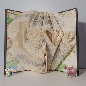 Love Custom Housewarming Gift - Gevouwen Boek Art - Gepersonaliseerd Cadeau - Unieke Geschenken - Huwelijksgeschenk - Bruidscadeau - Verjaardagscadeau - Koppels