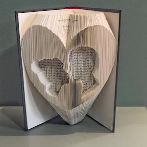Anniversary Gift - Custom Folded Book Art - Personalized Gift - Book Sculpture - Wedding Gift - Bridal Shower Gift - Paper Anniversary