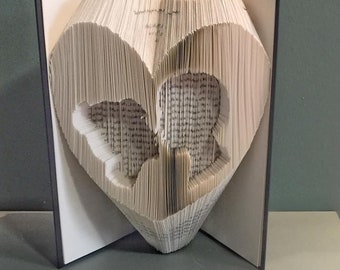 Anniversary Gift - Custom Folded Book Art - Personalized Gift - Book Sculpture - Wedding Gift - Bridal Shower Gift - Paper Anniversary