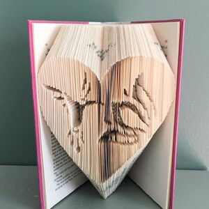 Hummingbird Folded Book Art - Personalized Gift - Unique Gifts - Book Sculpture - Book Origami - Bird Lovers Gift - Hummingbird Art