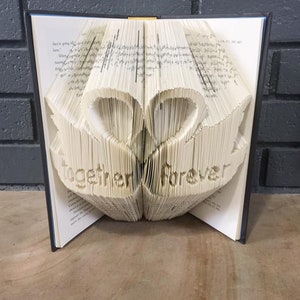 Love Swans Folded Book Art - Personalized Gift - Anniversary Gift - Wedding Gift - Unique Gifts - Book Sculpture - Book Origami, Bridal Gift