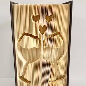 Wine Glass Cheer Folded Book Art - Wine Lovers Gift -Congratulations Gift - Personalized Gift - Unique Gifts - Book Sculpture - Book Origami
