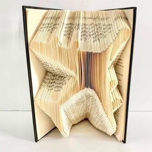 Airplane Folded Book Art - Personalized Gift - Airplane Lover Gift - Book Sculpture - Origami - Anniversary Gift, Aviator Gift - Planes,