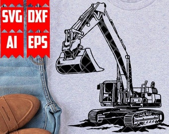 US Excavator Svg | Heavy Equipment Svg | Excavator Cut Files ...