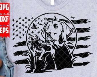 US Ente Jagdhund svg | Hundejäger Clipart | Labrador Retriever Plotterdatei | Jäger Tier dxf | Outdoor Schablone | Hundeliebhaber T-Shirt png jpg